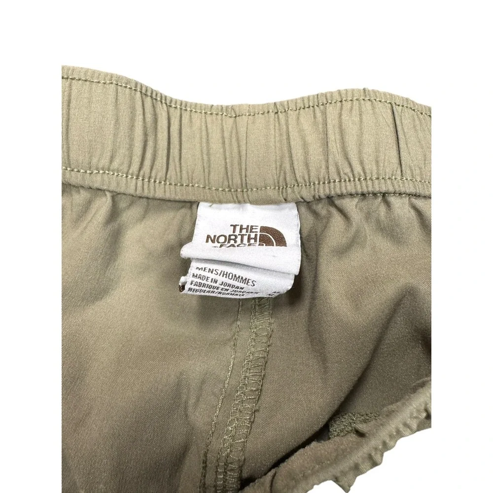 The North Face Cargo Shorts Mens Size M Green Excellent Nylon Belted Hiking